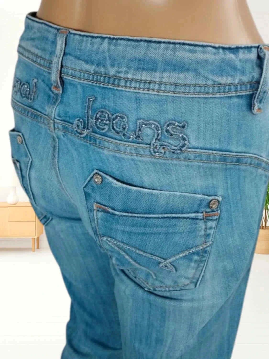 Vintage y2k Kaporal 5-jean - rechte pasvorm - lage taille - rekbaar - lichtblauw - – photo 8